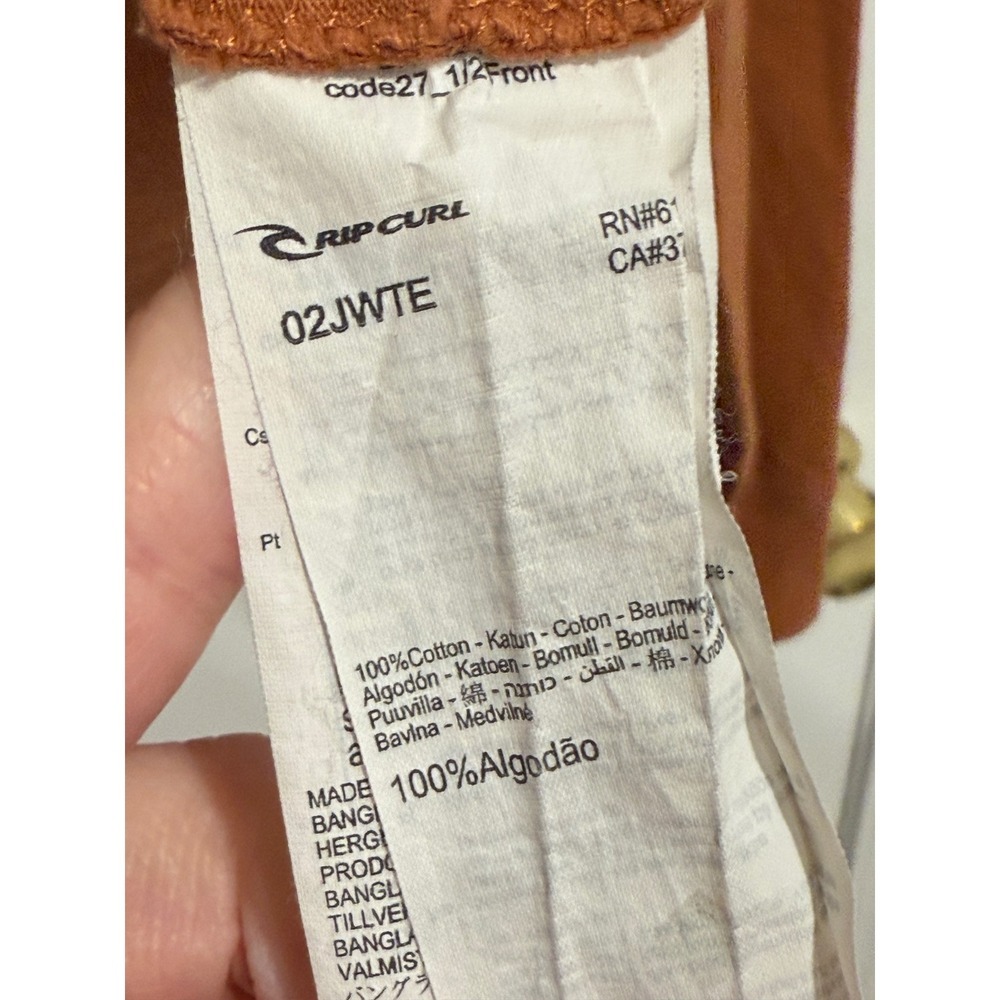 Rip Curl Womens Long Sleeve Graphic Tee Rust Orange Every Day Is A Dream Small - Picture 5 of 6